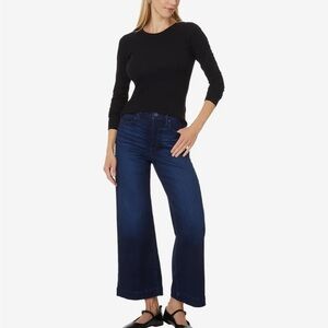 PAIGE Anessa High Rise Cropped Wide Leg Jeans